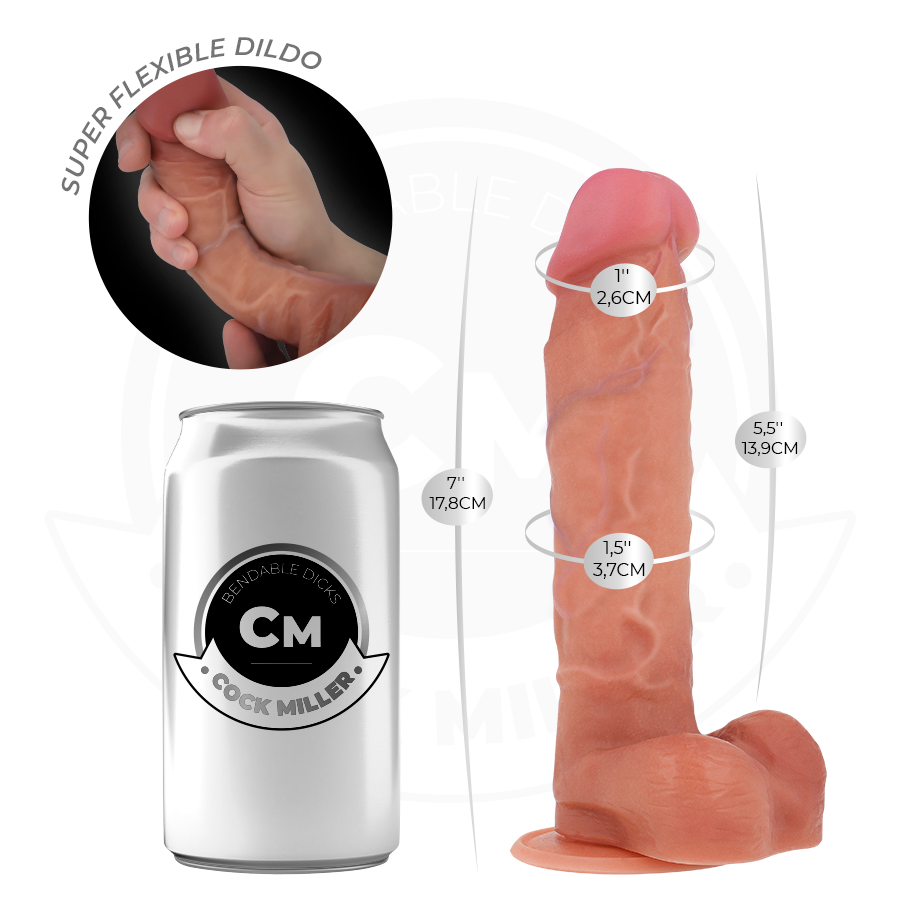 Cock Miller Dildo Hiperrealista Articulable 17,8 cm