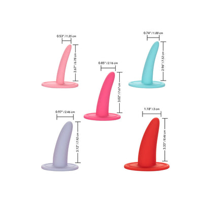 CALEXOTICS Kit 5 Piezas Dilatadores Vaginales o Anales Multicolor