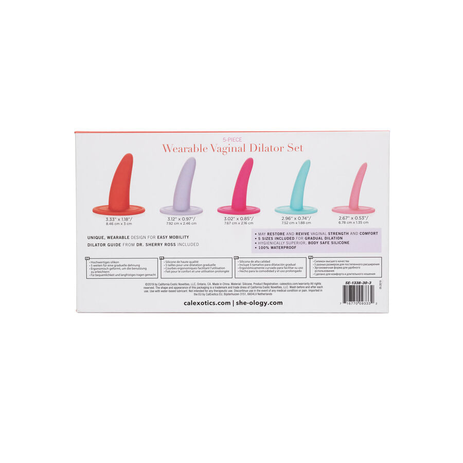 CALEXOTICS Kit 5 Piezas Dilatadores Vaginales o Anales Multicolor
