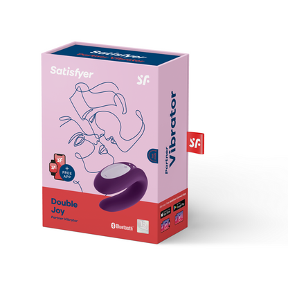 Satisfyer Double Joy Estimulador Parejas con Control por App (Morado)