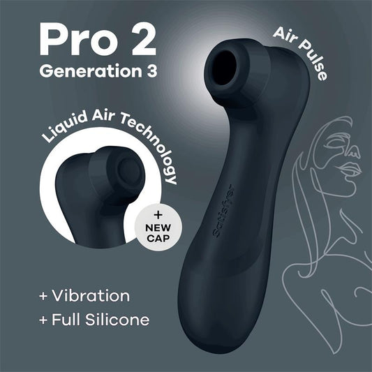 SATISFYER Pro 2 Gen 3 Liquid Air Succión y Vibración Negro