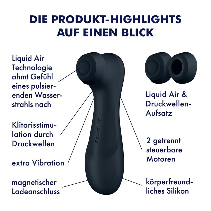 SATISFYER Pro 2 Gen 3 Liquid Air Succión y Vibración Negro