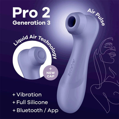 SATISFYER Pro 2 Gen 3 Liquid Air Succión y Vibración APP Connect Lila
