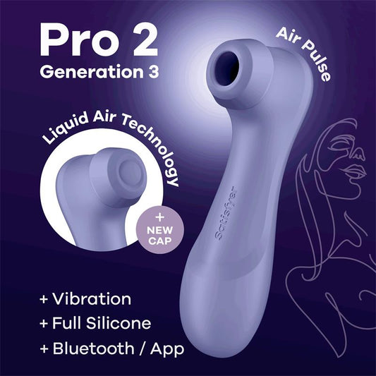SATISFYER Pro 2 Gen 3 Liquid Air Succión y Vibración APP Connect Lila