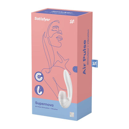SATISFYER Supernova Succionador y Vibrador Súper Flexible USB Blanco